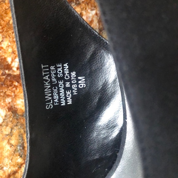 Sam & Libby Black Satin & Rhinestones sandals SZ 9 - Picture 8 of 8